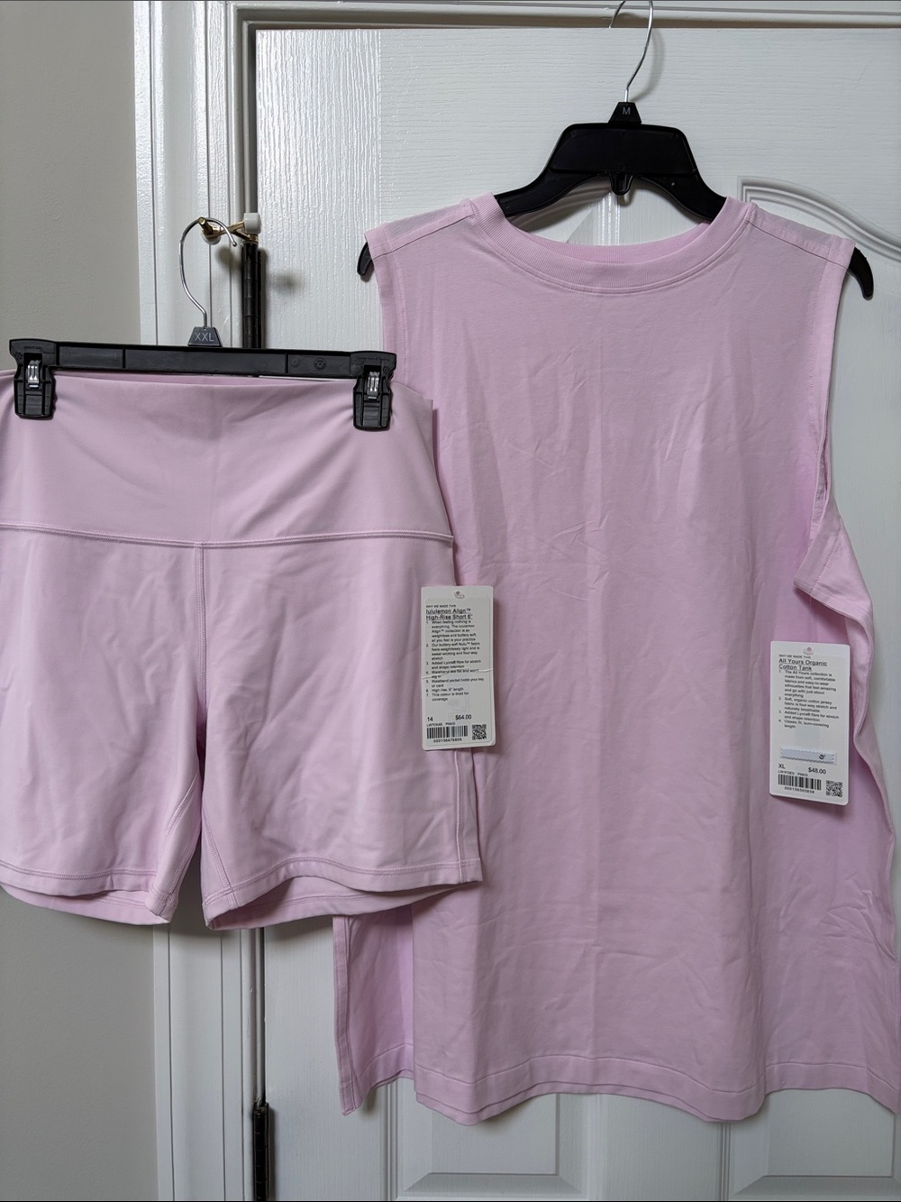 Lululemon Set Align High-Rise Short 6" an All Yours Organic Cotton Tank PINKO
